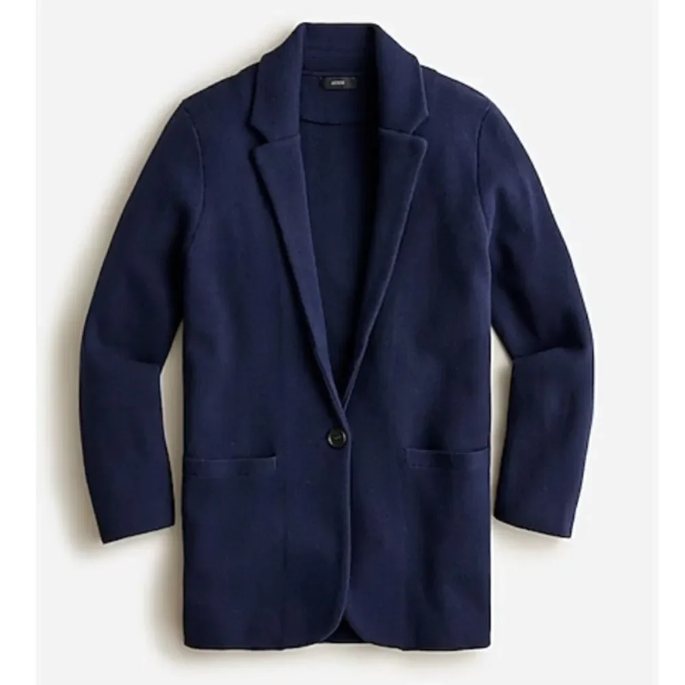 J. Crew Cecile relaxed sweater-blazer. Navy. Size L. NWT.